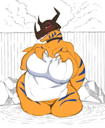 [SaltyXodium] Greymon (Digimon) (Colorized by GonzaloCosta) manga cover