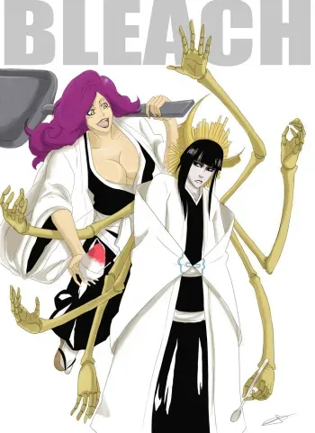 Senjumaru Shutara and Kirio Hikifune from Royal Guard (Bleach) manga cover