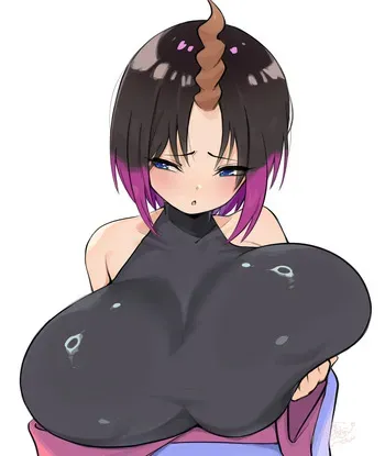 [Ushiji] Milky dragon maid Elma (Miss Kobayashi's Dragon Maid) [AI Generated] manga cover