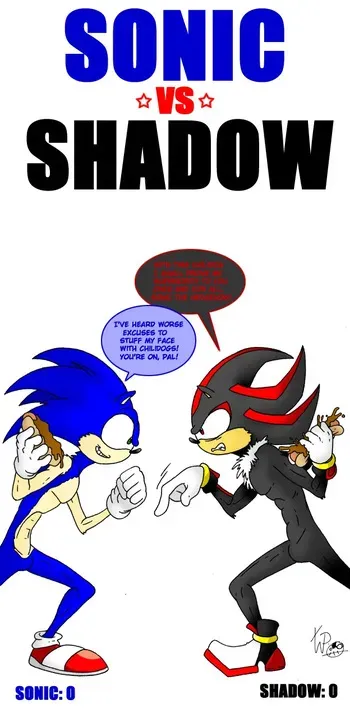 [XanderDWulfe] SONIC vs SHADOW (Unfinished Growth Drive) manga cover