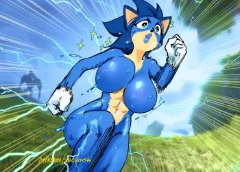 [Snegovski] Sssanik + Pitstop (Sonic the Hedgehog) manga cover