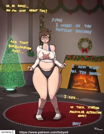[TobyArt] Mei Reindeer Transformation (Overwatch) manga cover
