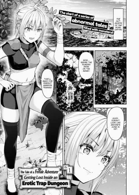 The Tale of a (Decent) Female Adventurer Getting Lost Inside an Erotic Trap Dungeon Ch.1 manga cover