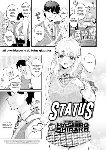 [Mashiro Shirako] Status (COMIC AOHA 2020 Aki) [Spanish] [Ero Kazuma] [Decensored] [Digital] manga cover