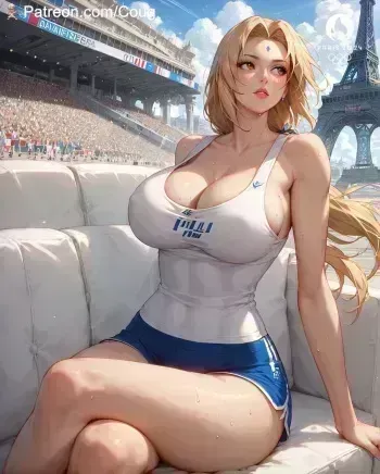 Tsunade (Naruto hentai) at Olympics Game in Paris 2024 [AI Generated] manga cover
