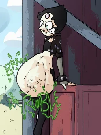 [EVILTQF] Goth Pearl X Peridot vore manga cover
