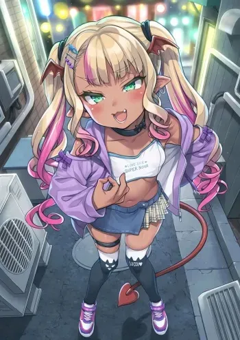 (COMIC1☆22) [Rabbish Kingdom (Uousaoh)] Yasashii? Mesugaki Succubus | Una ¿amable? mocosa sucubu malcriada [Spanish] manga cover