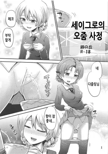 (Panzer Vor! 12) [Suzu no Oka (Homare)] St. Glo no Oshikko Jijou | 세이그로의 오줌 사정 (Girls und Panzer) [Korean] [TeamHT] manga cover
