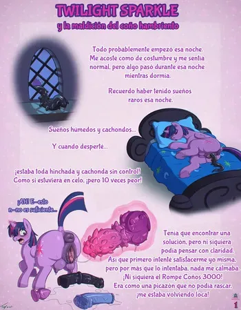 [Toby (TobyArt)] Twilight Sparkle and the Curse of the Hungry Cunt [Modo incógnito] [Spanish] manga cover