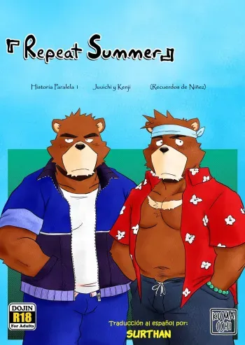 [Damin Tou (Kumacchi)] "Kurikaesu Natsu" Bunki Episode Sono 1 Juuichi & Kenji-hen "Gaki no Koro no Kioku" (Morenatsu) [Spanish] [Digital] manga cover