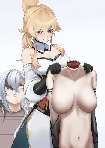 [Nuclear82] Jean to Arlecchino + Lumine to Furina (Skinsuit) manga cover
