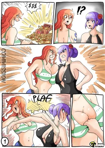 [Tuteheavy] Nami vs Carina (One Piece) manga cover