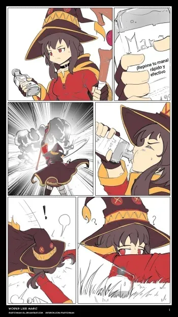 [Sketch Man] Works Like Magic (Kono Subarashii Sekai ni Syukufuku o!) [Spanish] [El atlas] [Colorized] manga cover