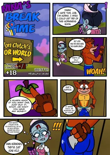 [BabyYorokobi] Nina's Break Time (Crash Bandicoot) manga cover