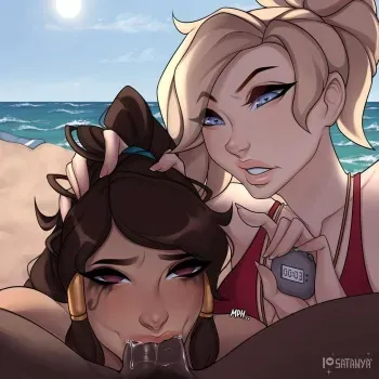 [Satanya] Beach Story (Overwatch) manga cover