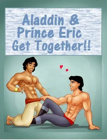 (Disney) Aladdin and Prince Eric Get Together manga cover