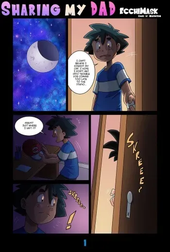 [Ecchimask] Sharing My Dad (Pokémon, Dragon Ball Z) [Ongoing] manga cover