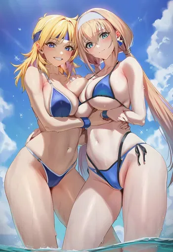 [ChocoPizza] - v4c - 3p - Lune Zoldark + Mitsuba Greyvalley (Super Robot Wars) 275 [AI Generated] manga cover