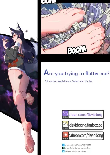 Are you trying to flatter me? manga cover