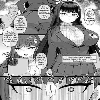 Blue Archive MC Tsukatsuki Rio ga Maso Mesu Bitch ni Otosare Omanko Gakuen ni Tenkou suru Manga 9P [Doujinshi] manga cover