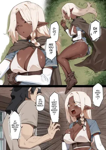 [MM] Helping a Dark Elf and Getting a Favor In Return -- Kasshoku Elf o Tasuketara Ongaeshi Sareta Hanashi manga cover
