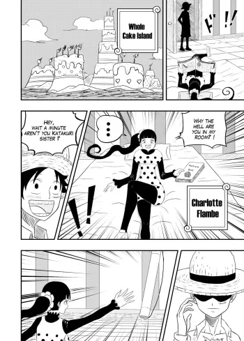 Charlotte Flampe x Luffy manga cover