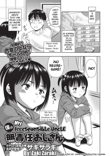 [Zaki Zaraki] Boku wa Musekinin Oji-san | Mi Tío Irresponsable (COMIC Masyo 2017-04) [Spanish] [Digital] manga cover