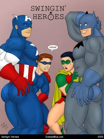 [Iceman Blue] Swingin' Heroes (Batman, Captain America) manga cover