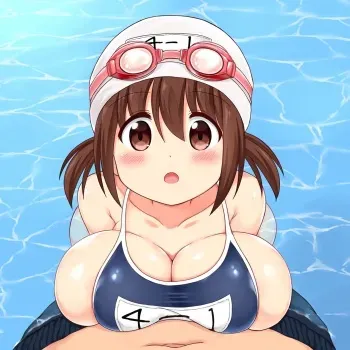 [AquaDropB] Mizugi o Wasurete Zenra de Jugyou o Ukeru Mana-chan | Mana-chan Forgot her Swimsuit and Came to Swim Class Butt Naked (English) (Pangean) manga cover