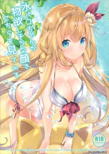 Mizu Peco-chan ga Monohoshisou na Kao de Kochira o Miteru manga cover