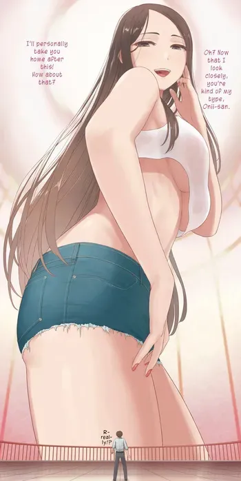 [Mizuno] Shinchou 200m no Ecchi na Onee-san | 200m Tall Naughty Onee-san [English] manga cover