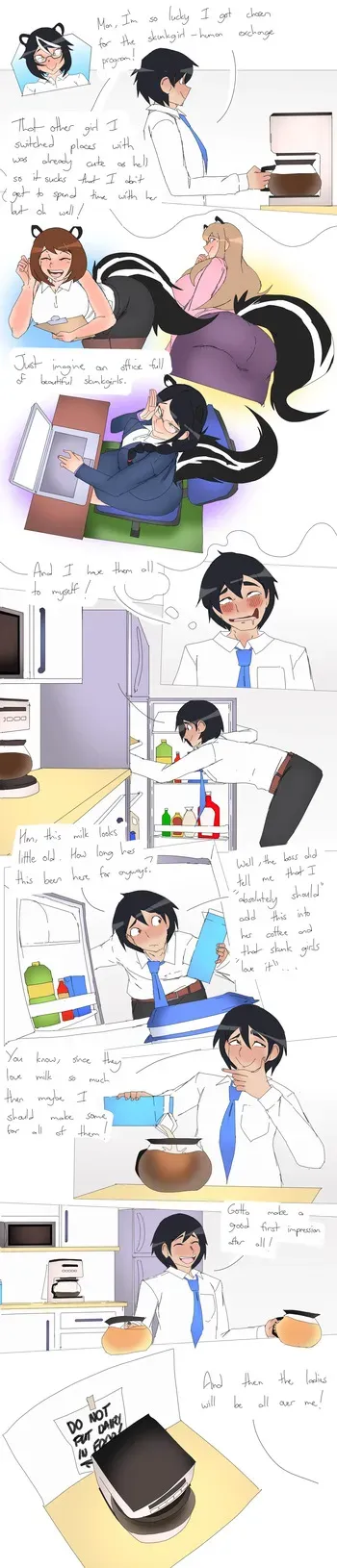 [Lazei] Skunk Girl Office Ladies Farting manga cover