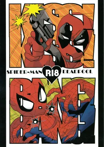 (HEROES UNIVERSE 2) [KS! (Hanaoka)] KISS!KISS! BANG!BANG! (Spider-Man, Deadpool) manga cover