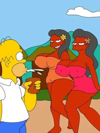 New simpsons Big boobs girls manga cover