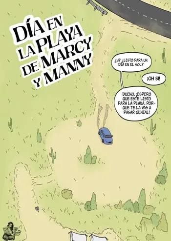 [Dizzy] Manny and Marcy's Beach Day｜Día En La Playa De Marcy Y Manny [Spanish] [BigDaddy Scan] manga cover