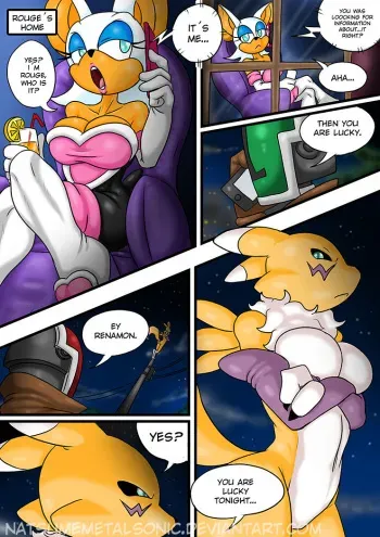 [Natsumemetalsonic] Rouge VS Bat (Sonic The Hedgehog, Digimon) [Ongoing] manga cover