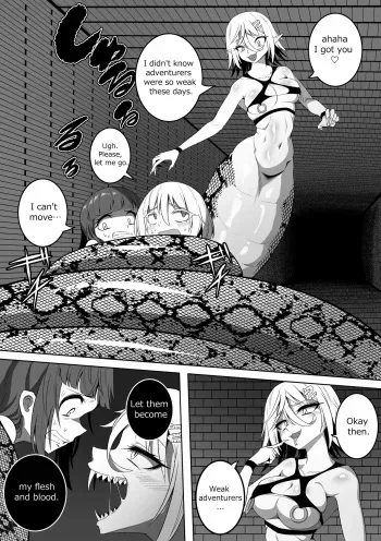 カイガ【kaiga】 - Lamia swallowed more than her limit and her stomach is about to burst ENG ver manga cover