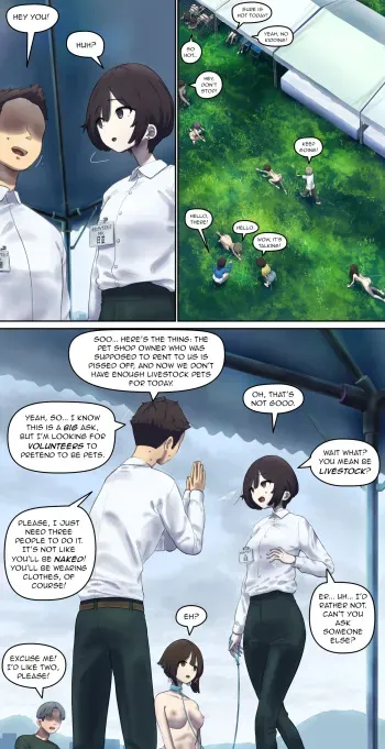 Volunteer for pet human livestock sales promotion event 【Translated by kochakaden】 manga cover