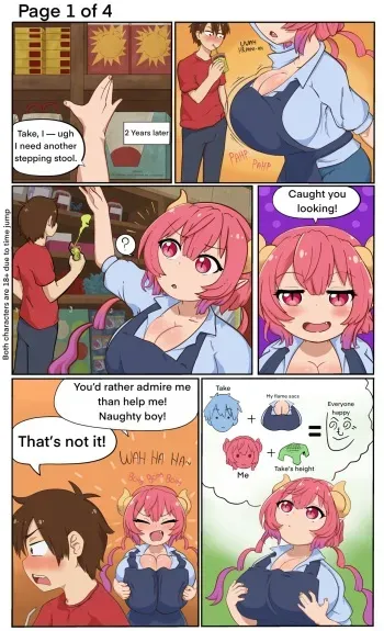 [Tabneto] Ilulu and Take Body Swap (Kobayashi-san-chi no Maid Dragon) manga cover