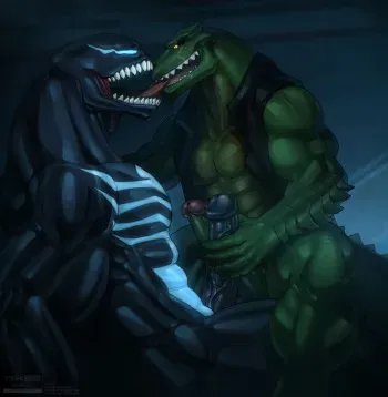 [Todex] Killer Croc X Venom (Batman, Spider-Man) manga cover