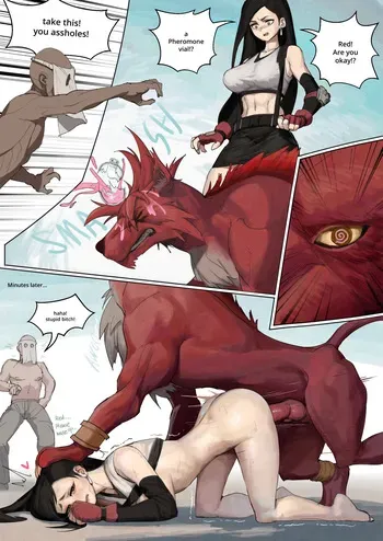 [Wjs07] Red takes a pheromone vial (FF7) (Uncensored & Textless) manga cover