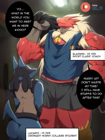 [BNA_v5] Lucario x Blaziken manga cover