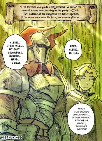 [Senukin] The Cleric and The Horned Warrior - Doomsia's Healing Sessions [ongoing] manga cover