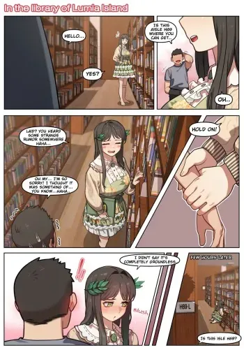 In the library of Lumia Island manga cover