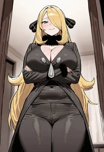 [kaminarimon_ai] [神羅天征] [仲見世] [雷門AIショップ] シロナ Cynthia [AI Generated] manga cover