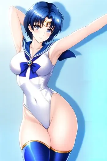 Sailor Mercury uniform fetish [AI Generated] manga cover