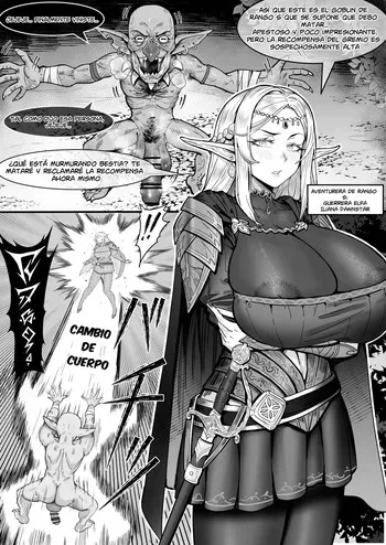 [Momomimi] Forced Body Swap by Goblins Leads to Ejaculation Addiction! The Fall of Elven Warrior Iliana Dawnstar! [Spanish] [TF Scans] manga cover