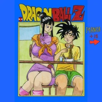 Dragonballz Chi-chi and Gohan manga cover