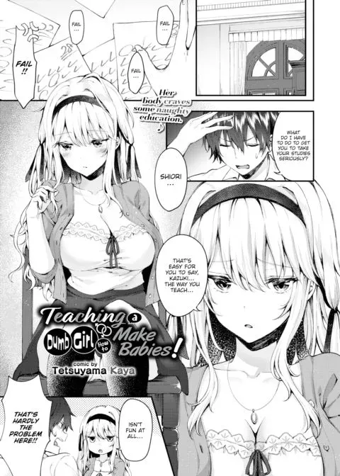 Teaching a Dumb Girl How to Make Babies! manga cover