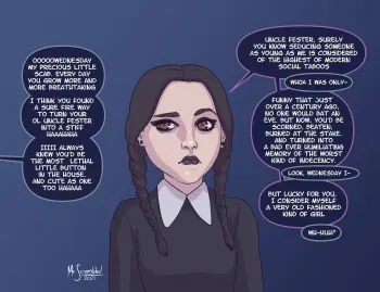 [MrScrambled] Happy Halloween with WEDNESDAY! (The Addams Family) manga cover